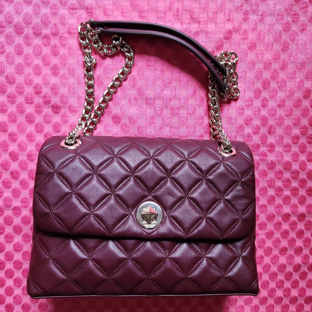 LIKE NEW - Kate Spade Natalia Medium Flap Shoulder Bag in Cherrywood Style